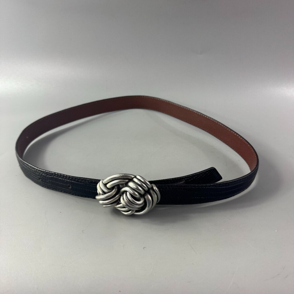 Connie Bates for Farenheit Black Leather Belt